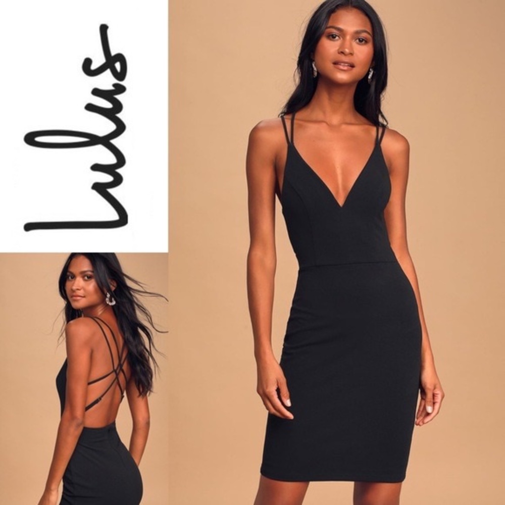 It’s My Night Black Strappy Mini Bodycon dress